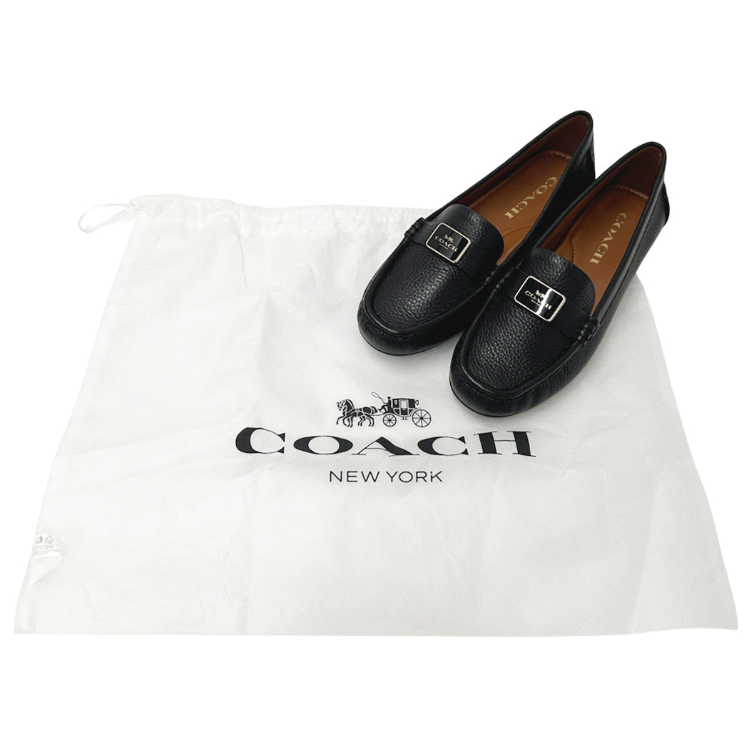 COACH コーチ モナ ドライバー ローファー ブラック レザー レディース 【中古】