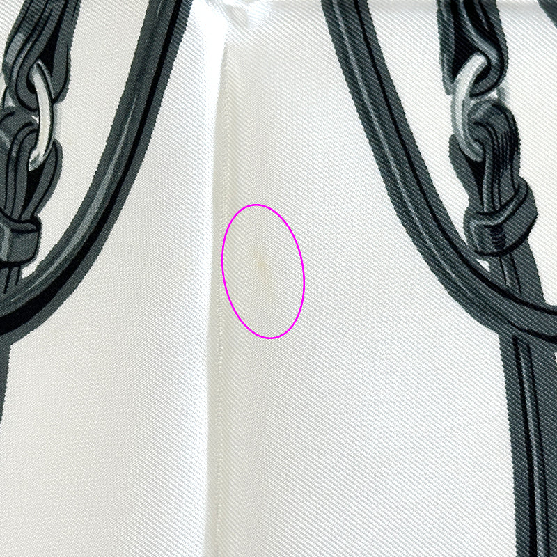 HERMES エルメス カレ90 BRIDES de GALA 式典用馬勒 スカーフ ピンク シルク レディース 【中古】