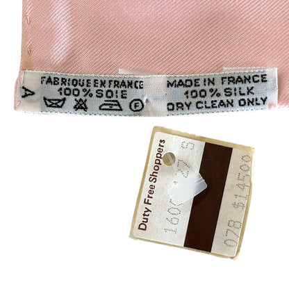 HERMES エルメス カレ90 BRIDES de GALA 式典用馬勒 スカーフ ピンク シルク レディース 【中古】