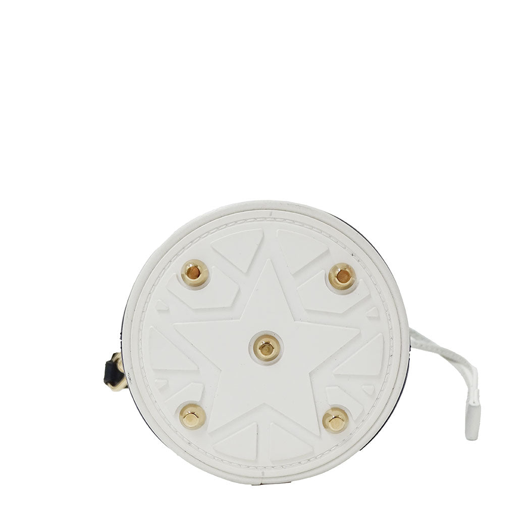 Dior ディオール マイクロバケットバッグ 2wayバッグ ヴァイブ ネイビー ホワイト レザー レディース 【中古】