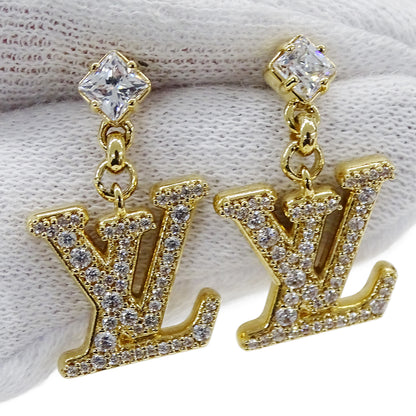 LOUIS VUITTON ルイ・ヴィトン レディ LV ピアス メタル ゴールド レディース M01844 【中古】