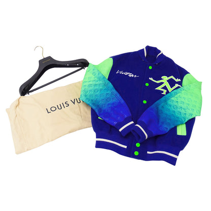 LOUIS VUITTON ルイ・ヴィトン グラデーションモノグラムスタジアムジャケット ジャケット ブルーヴェール RM221MJYHML95E ウール サイズ46 メンズ 【中古】