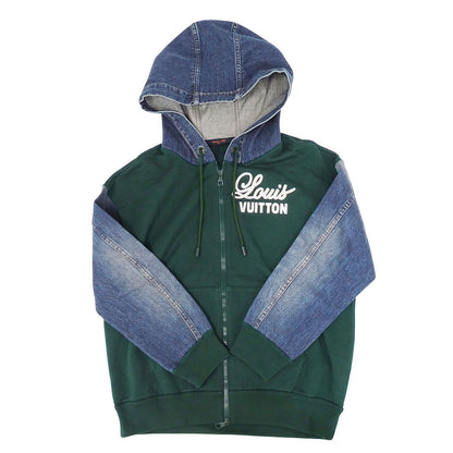 LOUIS VUITTON ルイ・ヴィトン ハイブリッドフーディデニムジャケット パーカー グリーン RM222IHNHNY83W コットン レディース 【中古】