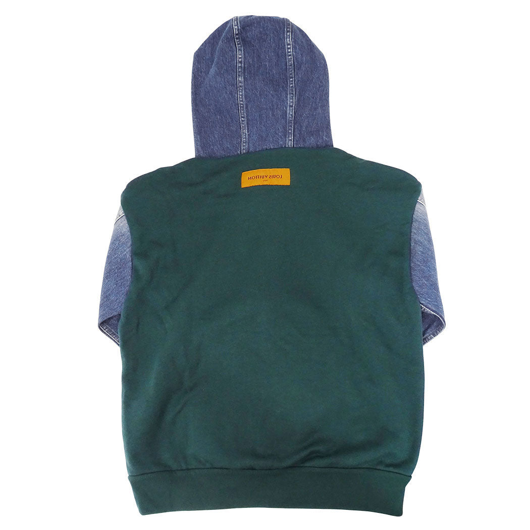 LOUIS VUITTON ルイ・ヴィトン ハイブリッドフーディデニムジャケット パーカー グリーン RM222IHNHNY83W コットン レディース 【中古】