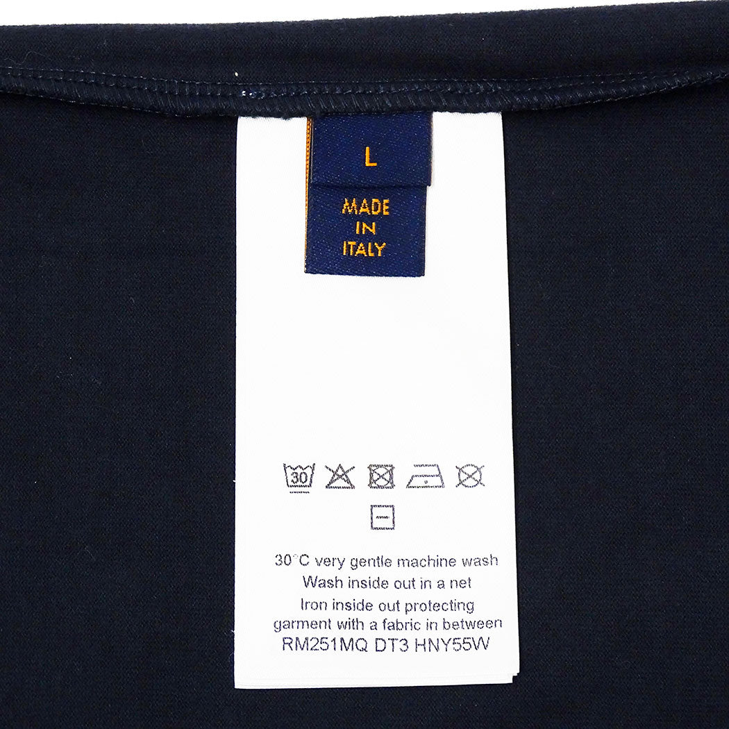 LOUIS VUITTON ルイ・ヴィトン 半袖Ｔシャツ ブラック コットン メンズ 【中古】