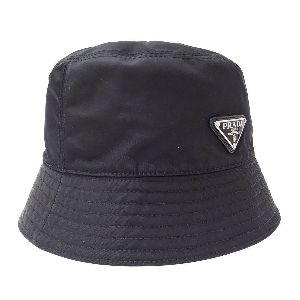 PRADA プラダ Re-Nylon バケットハット ハット ブラック 2HC137 ナイロン レディース メンズ 【中古】