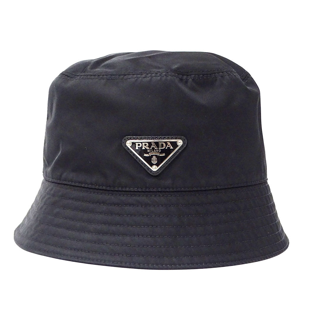 PRADA プラダ Re-Nylon バケットハット ハット ブラック 2HC137 ナイロン レディース メンズ 【中古】