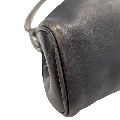 Ferragamo フェラガモ スネークチェーンショルダー ショルダーバッグ ブラック レザー レディース 【中古】