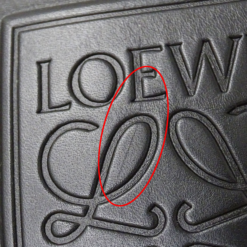 LOEWE ロエベ クロスボディ カメラバッグ ミニ ショルダーバッグ アナグラム ブラック カーフ レディース メンズ 【中古】