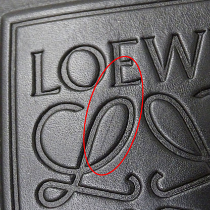 LOEWE ロエベ クロスボディ カメラバッグ ミニ ショルダーバッグ アナグラム ブラック カーフ レディース メンズ 【中古】