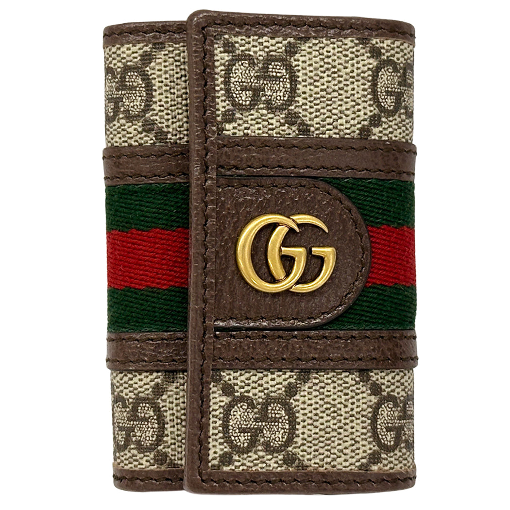 GUCCI グッチ キーケース オフィディア 603732 ブラウン グリーン レッド PVC レディース メンズ 【中古】