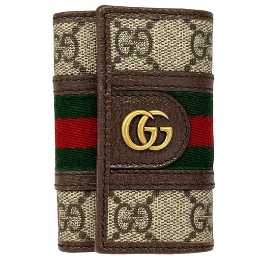 GUCCI グッチ キーケース オフィディア 603732 ブラウン グリーン レッド PVC レディース メンズ 【中古】