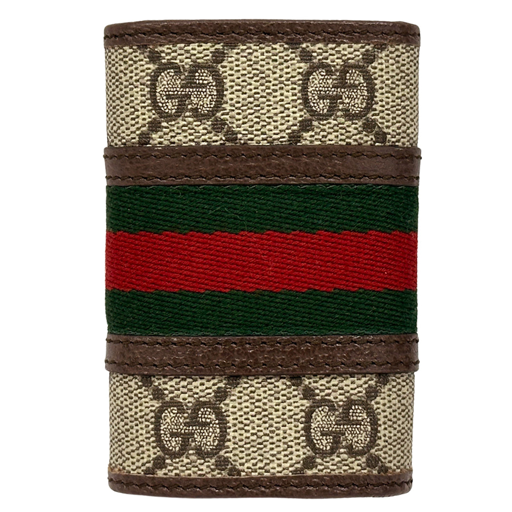 GUCCI グッチ キーケース オフィディア 603732 ブラウン グリーン レッド PVC レディース メンズ 【中古】