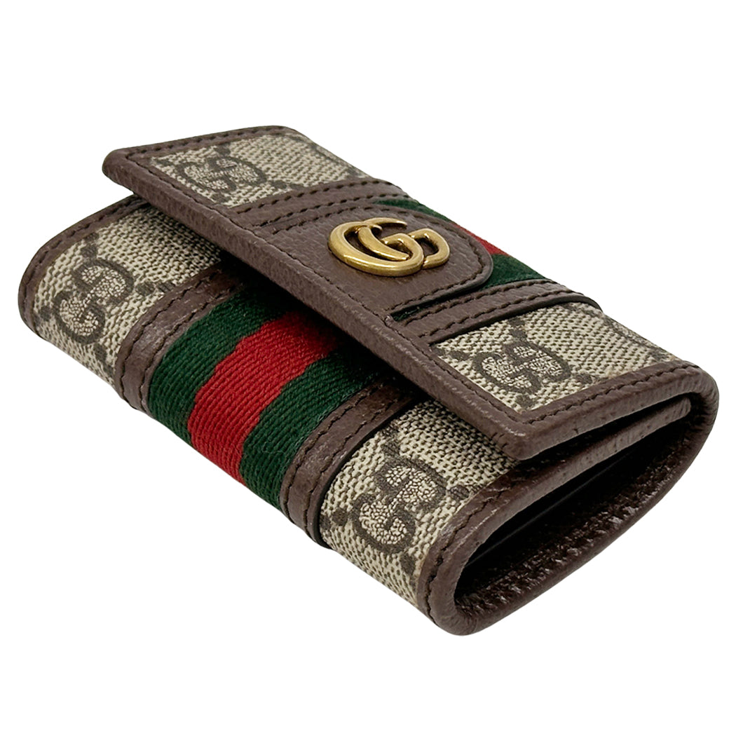 GUCCI グッチ キーケース オフィディア 603732 ブラウン グリーン レッド PVC レディース メンズ 【中古】