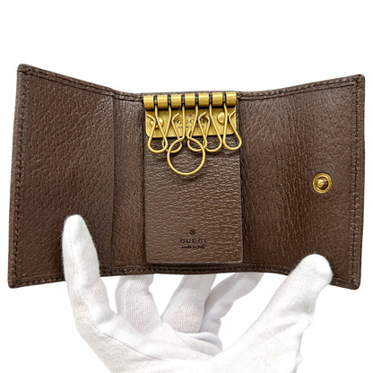 GUCCI グッチ キーケース オフィディア 603732 ブラウン グリーン レッド PVC レディース メンズ 【中古】