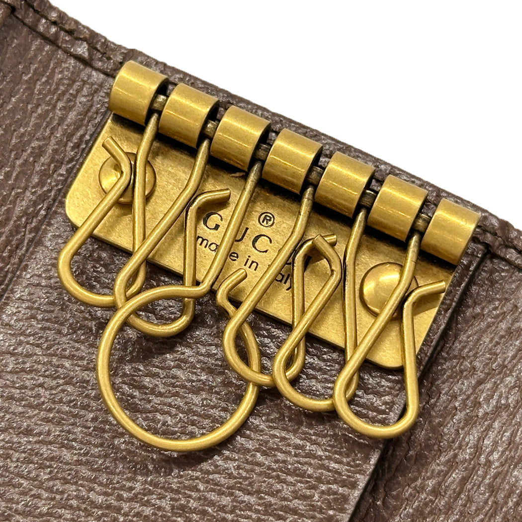 GUCCI グッチ キーケース オフィディア 603732 ブラウン グリーン レッド PVC レディース メンズ 【中古】