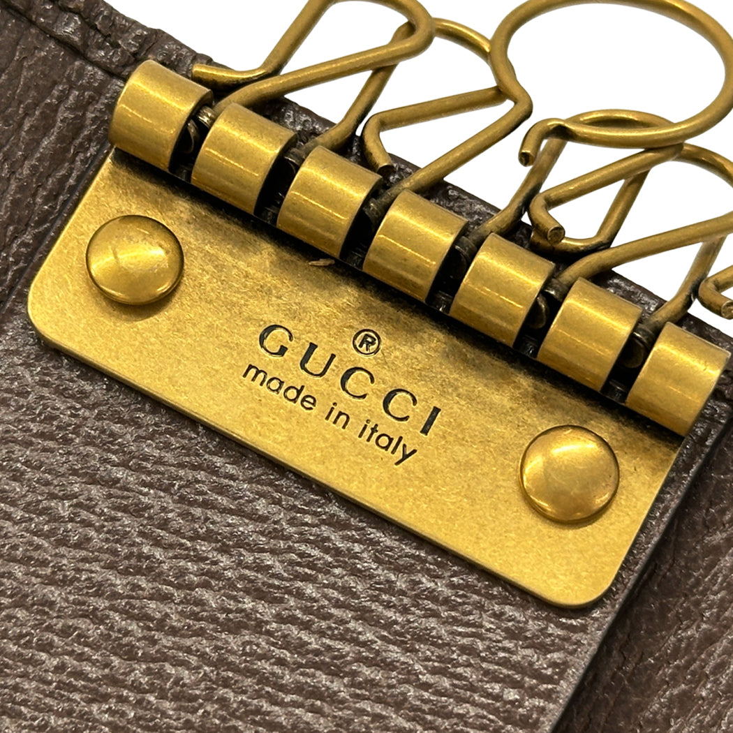 GUCCI グッチ キーケース オフィディア 603732 ブラウン グリーン レッド PVC レディース メンズ 【中古】