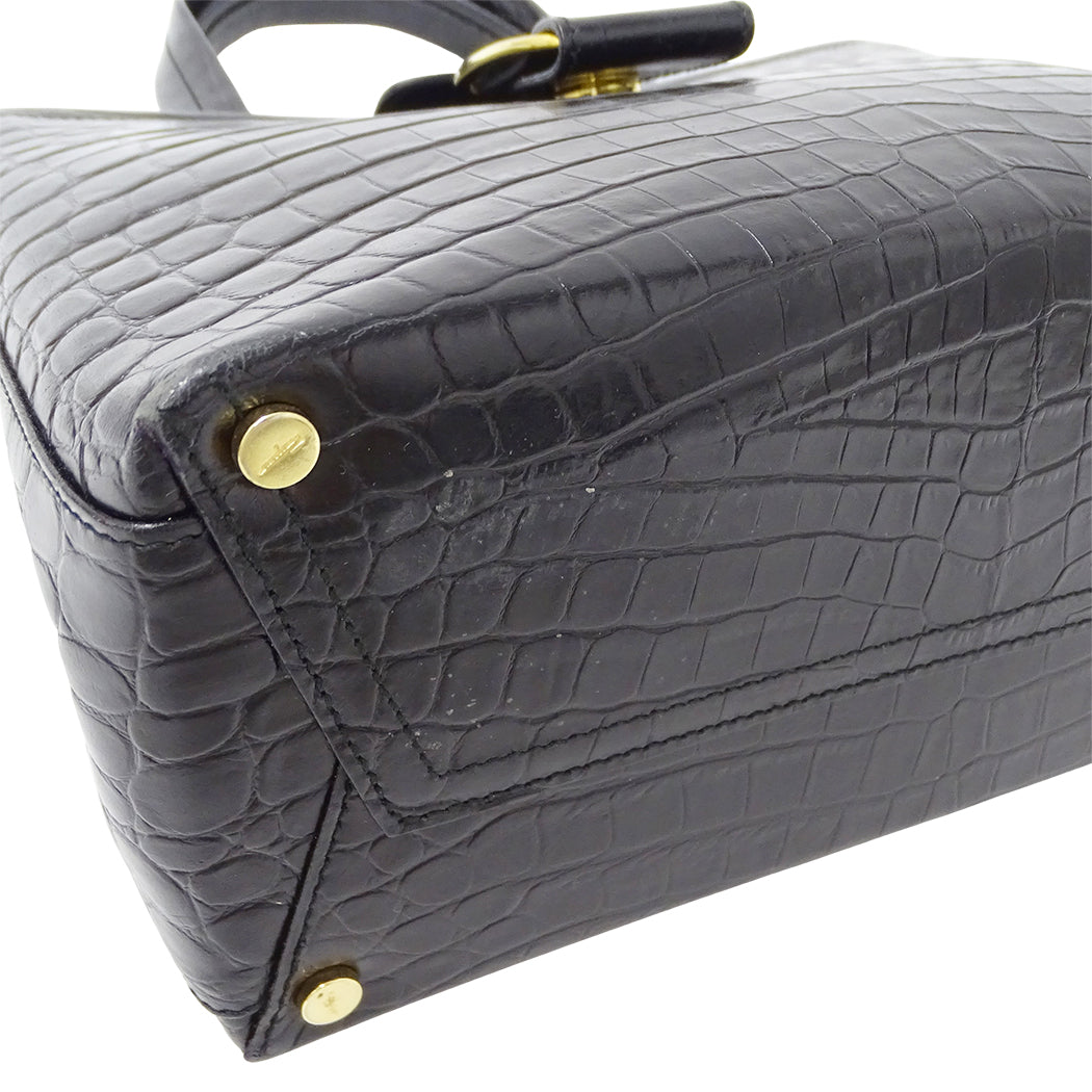 Ferragamo フェラガモ 2wayバッグ ヴァラ ブラック レザー レディース 【中古】