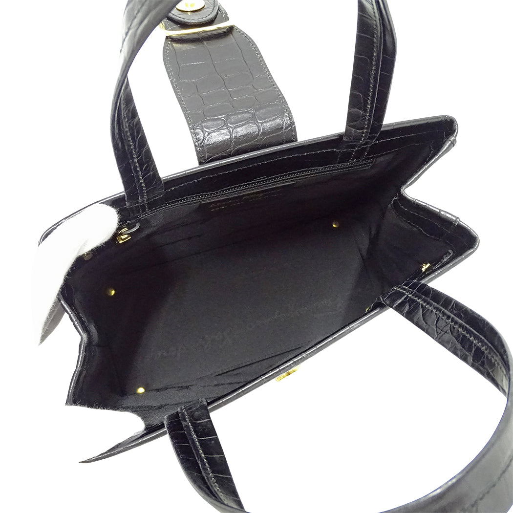 Ferragamo フェラガモ 2wayバッグ ヴァラ ブラック レザー レディース 【中古】