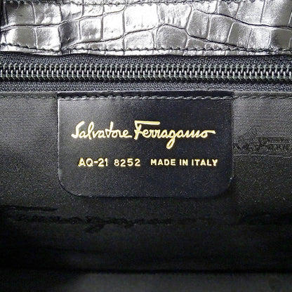 Ferragamo フェラガモ 2wayバッグ ヴァラ ブラック レザー レディース 【中古】
