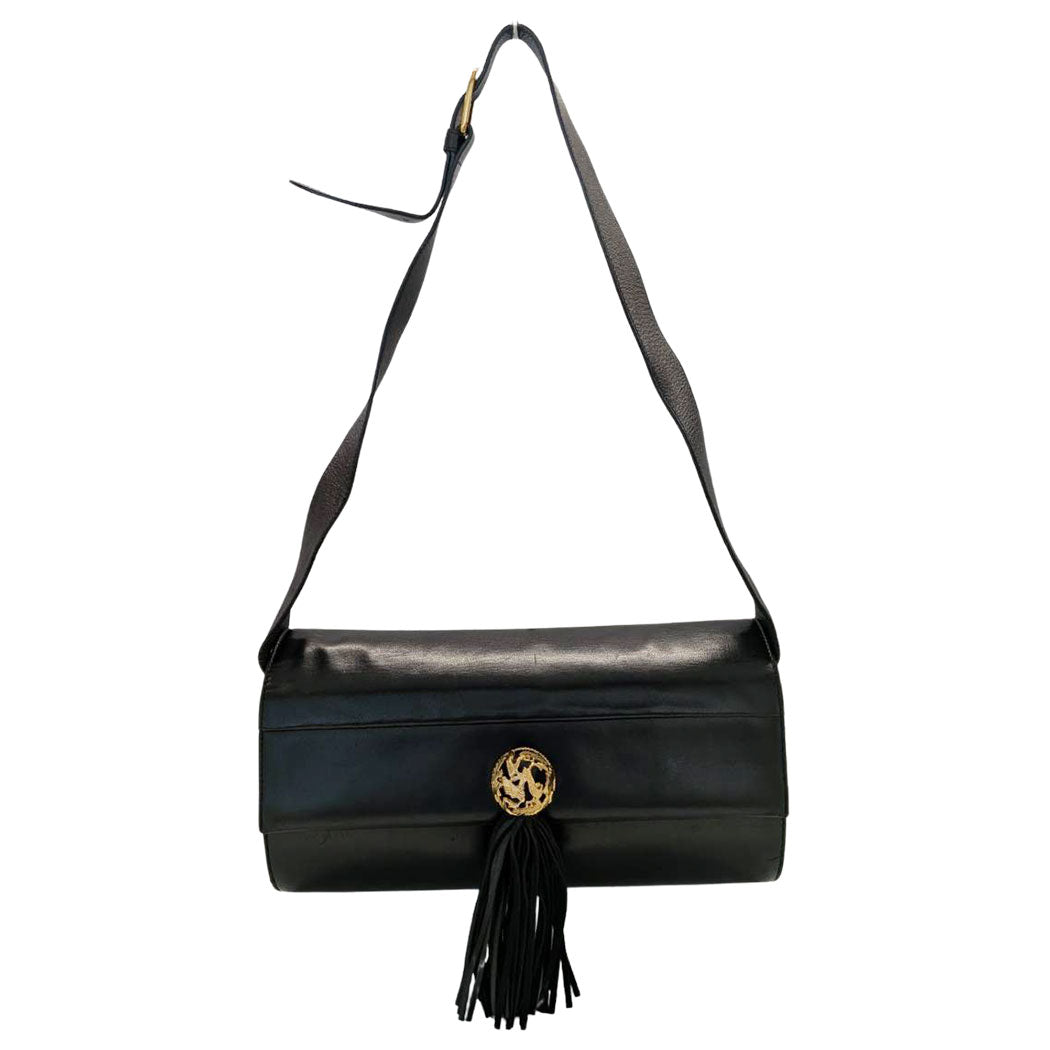 Ferragamo フェラガモ ワンショルダー ショルダーバッグ ブラック レザー レディース 【中古】