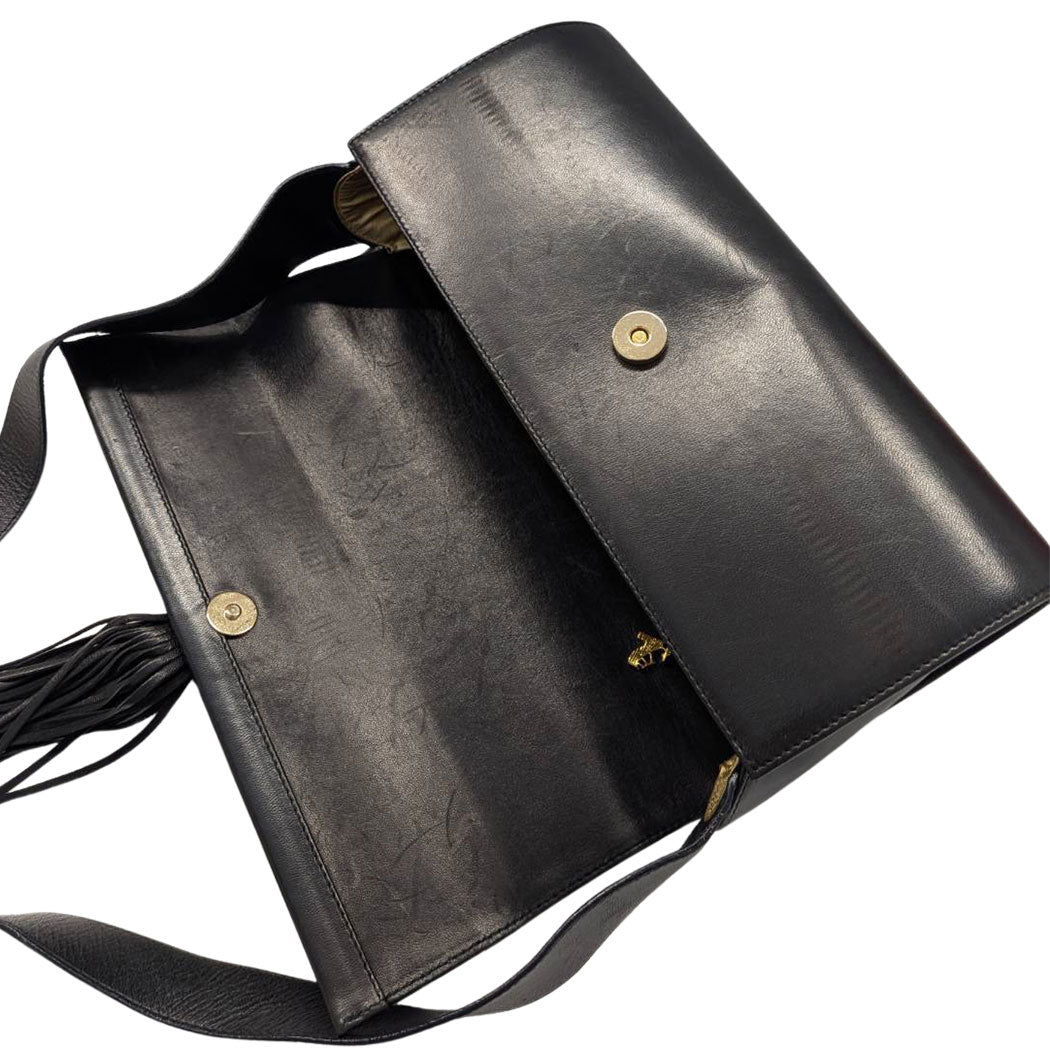 Ferragamo フェラガモ ワンショルダー ショルダーバッグ ブラック レザー レディース 【中古】