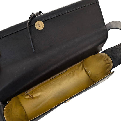 Ferragamo フェラガモ ワンショルダー ショルダーバッグ ブラック レザー レディース 【中古】