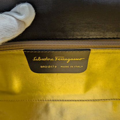 Ferragamo フェラガモ ワンショルダー ショルダーバッグ ブラック レザー レディース 【中古】