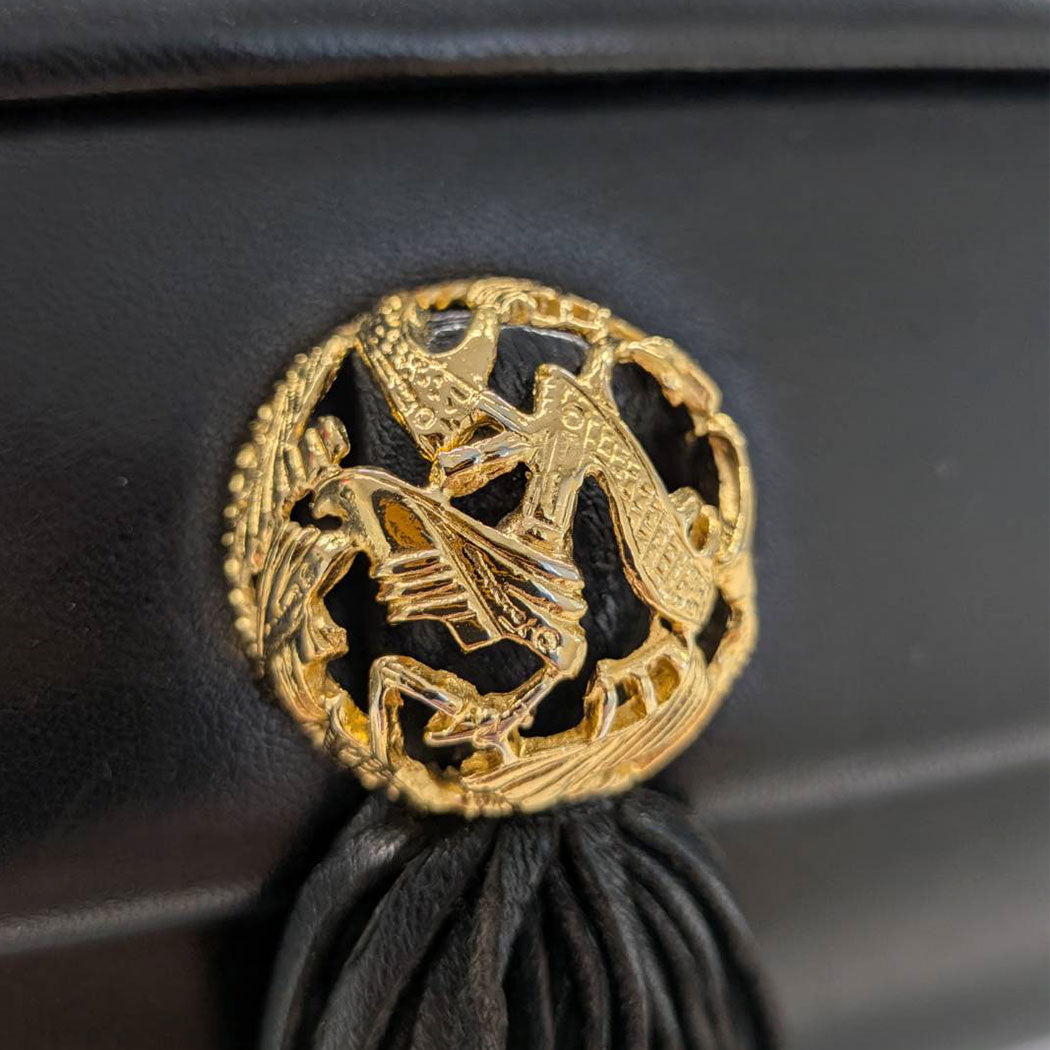 Ferragamo フェラガモ ワンショルダー ショルダーバッグ ブラック レザー レディース 【中古】