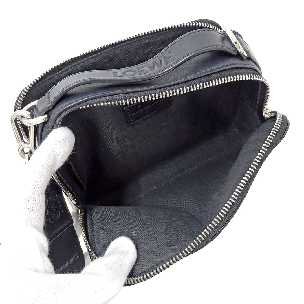 LOEWE ロエベ 2wayバッグ ブラック レザー レディース 【中古】