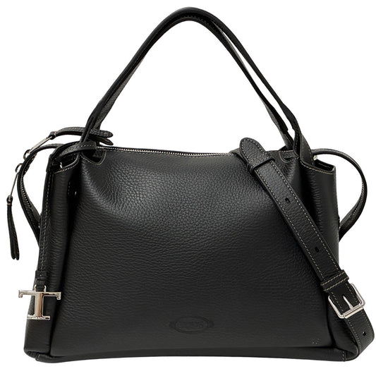 TOD’S トッズ バウレッド・バッグ スモール 2wayバッグ ブラック レザー レディース 【中古】