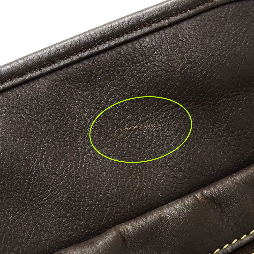 LOEWE ロエベ ハンドバッグ オロ アナグラム ベージュ グリーン レザー レディース 【中古】