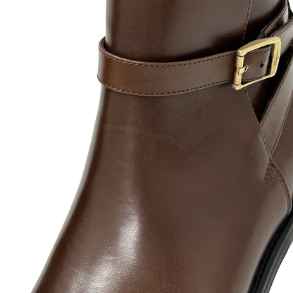 Ferragamo フェラガモ ブーツ ブラウン レザー メンズ 9 1/2 27.5cm 【中古】