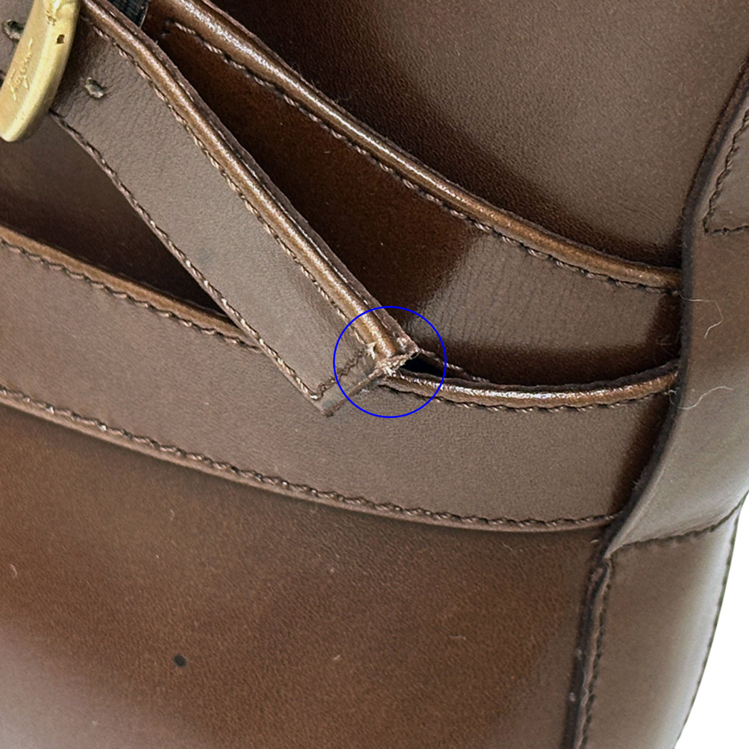 Ferragamo フェラガモ ブーツ ブラウン レザー メンズ 9 1/2 27.5cm 【中古】