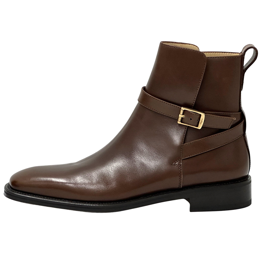 Ferragamo フェラガモ ブーツ ブラウン レザー メンズ 9 1/2 27.5cm 【中古】