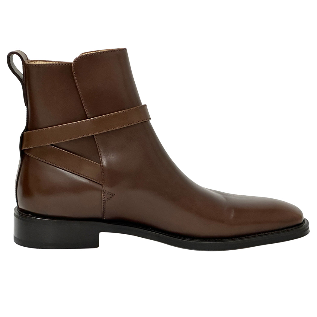 Ferragamo フェラガモ ブーツ ブラウン レザー メンズ 9 1/2 27.5cm 【中古】