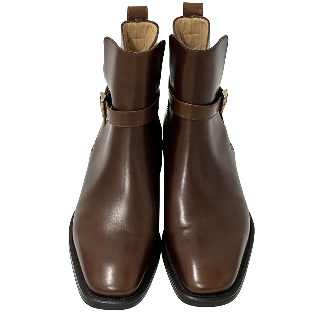 Ferragamo フェラガモ ブーツ ブラウン レザー メンズ 9 1/2 27.5cm 【中古】