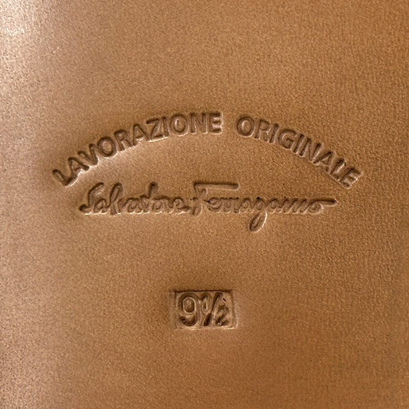 Ferragamo フェラガモ ブーツ ブラウン レザー メンズ 9 1/2 27.5cm 【中古】