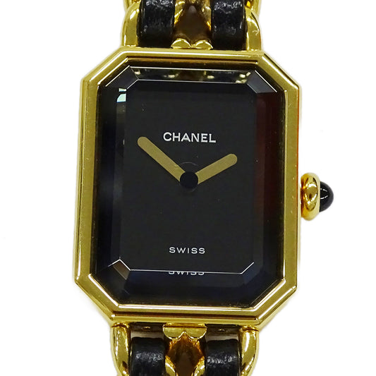 CHANEL シャネル プルミエール Mサイズ H0001 レディース 腕時計 クオーツ QZ GP レザー 【中古】