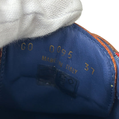 LOUIS VUITTON ルイ・ヴィトン スニーカー モノグラム デニム ブルー ベージュ レディース 【中古】