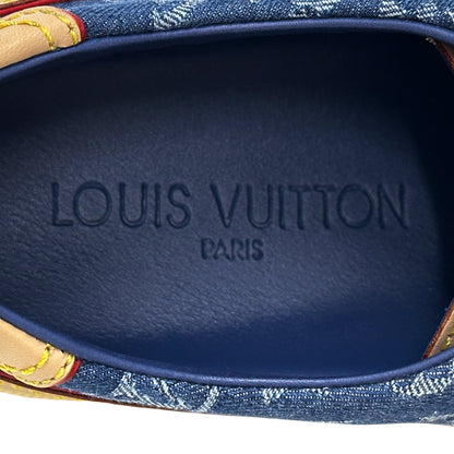 LOUIS VUITTON ルイ・ヴィトン スニーカー モノグラム デニム ブルー ベージュ レディース 【中古】