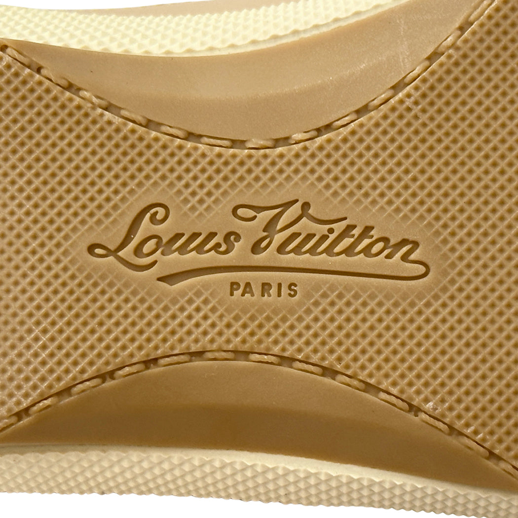 LOUIS VUITTON ルイ・ヴィトン スニーカー モノグラム デニム ブルー ベージュ レディース 【中古】