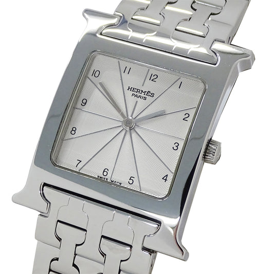 HERMES エルメス Hウォッチ HH1.510 ボーイズ 腕時計 クオーツ QZ ステンレス 磨き済み【中古】