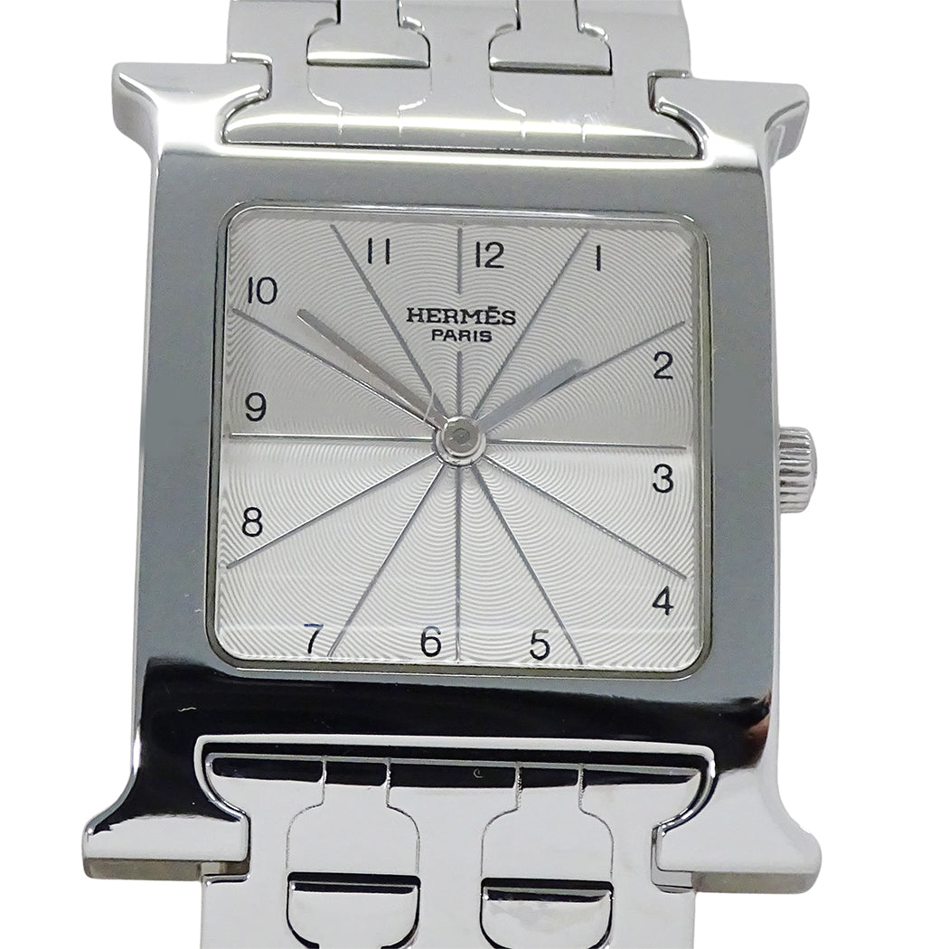 HERMES エルメス Hウォッチ HH1.510 ボーイズ 腕時計 クオーツ QZ ステンレス 磨き済み【中古】
