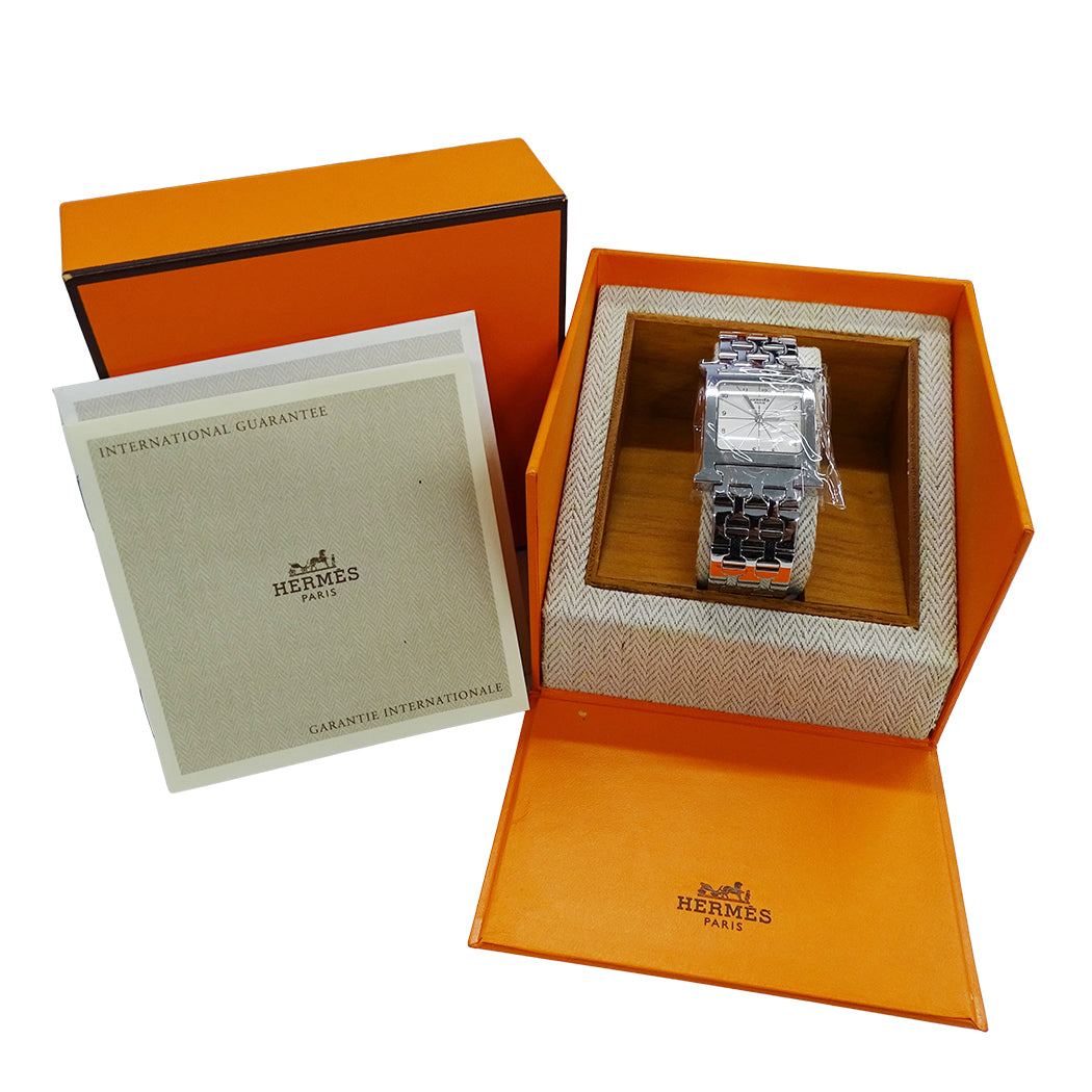 HERMES エルメス Hウォッチ HH1.510 ボーイズ 腕時計 クオーツ QZ ステンレス 磨き済み【中古】