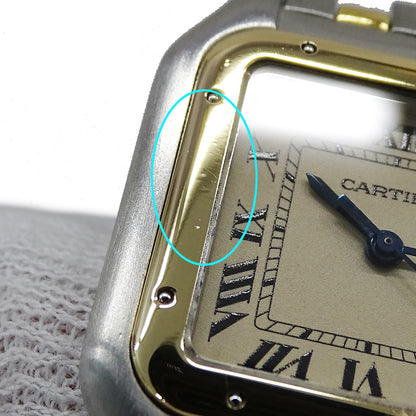 Cartier カルティエ パンテール MM 83083242 ボーイズ 腕時計 デイト クオーツ SS YG 磨き済み【中古】