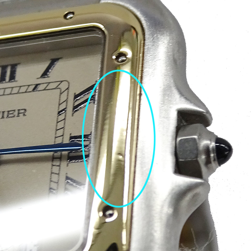 Cartier カルティエ パンテール MM 83083242 ボーイズ 腕時計 デイト クオーツ SS YG 磨き済み【中古】