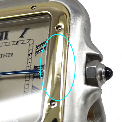 Cartier カルティエ パンテール MM 83083242 ボーイズ 腕時計 デイト クオーツ SS YG 磨き済み【中古】