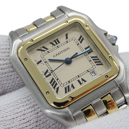 Cartier カルティエ パンテール MM 83083242 ボーイズ 腕時計 デイト クオーツ SS YG 磨き済み【中古】