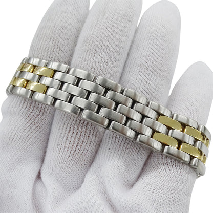 Cartier カルティエ パンテール MM 83083242 ボーイズ 腕時計 デイト クオーツ SS YG 磨き済み【中古】